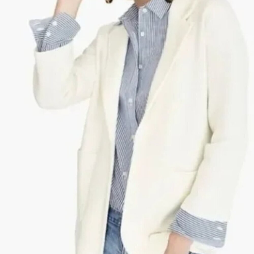 New With Tags J. Crew 365 Sophie Open Front Ivory Sweater Blazer